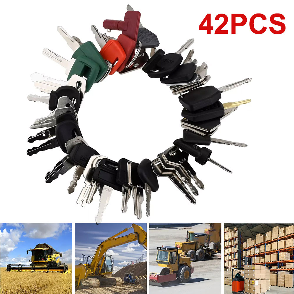 Heavy Equipment Key Ring - 42pcs/18pcs construction machinery key set+2pcs wire
