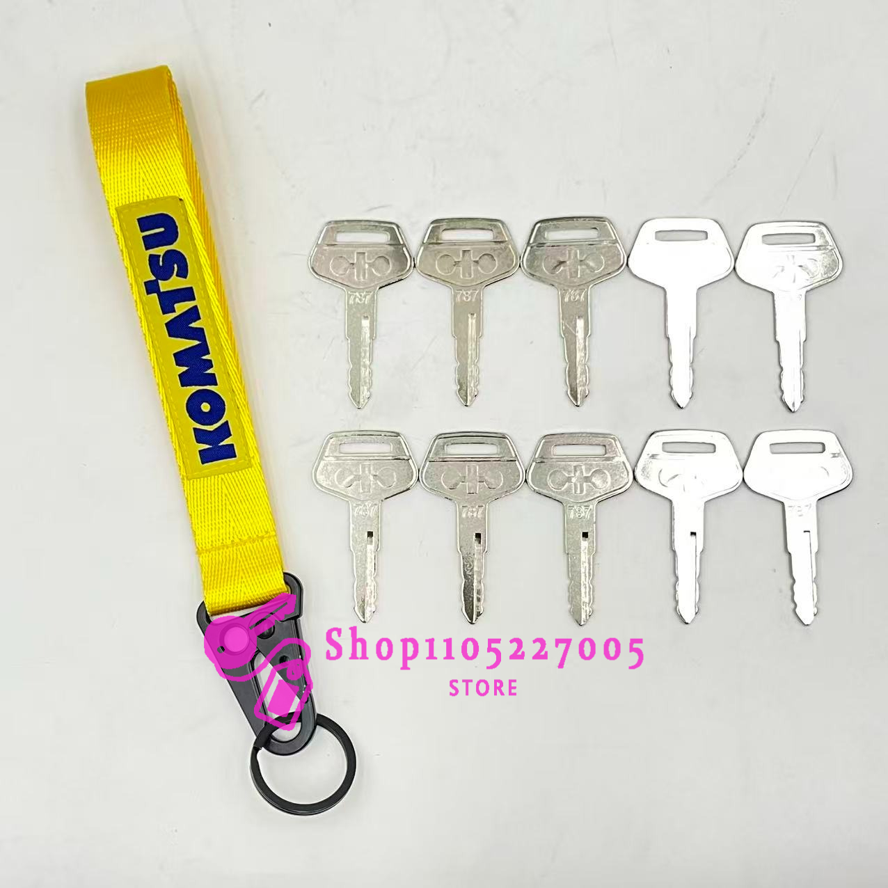 2/5/10PCS 787 Key for Komatsu  - Heavy Equipment Key Ring review and price